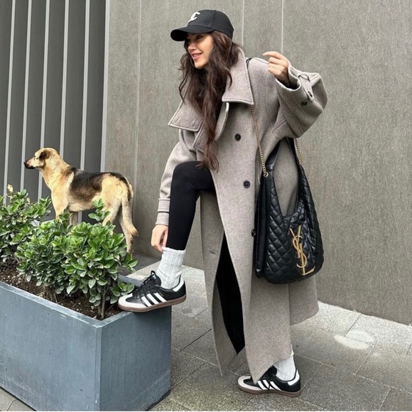 Zara Jackets & Blazers - ZARA | Manteco Oversized Italian Wool Blend Long Coat/Duster, Size Small